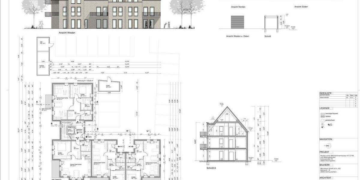 Etagenwohnung Moormerland Veenhusen - 2 Zimmer, 64 m&sup2;, 234.000&euro; | Angebot:25689812