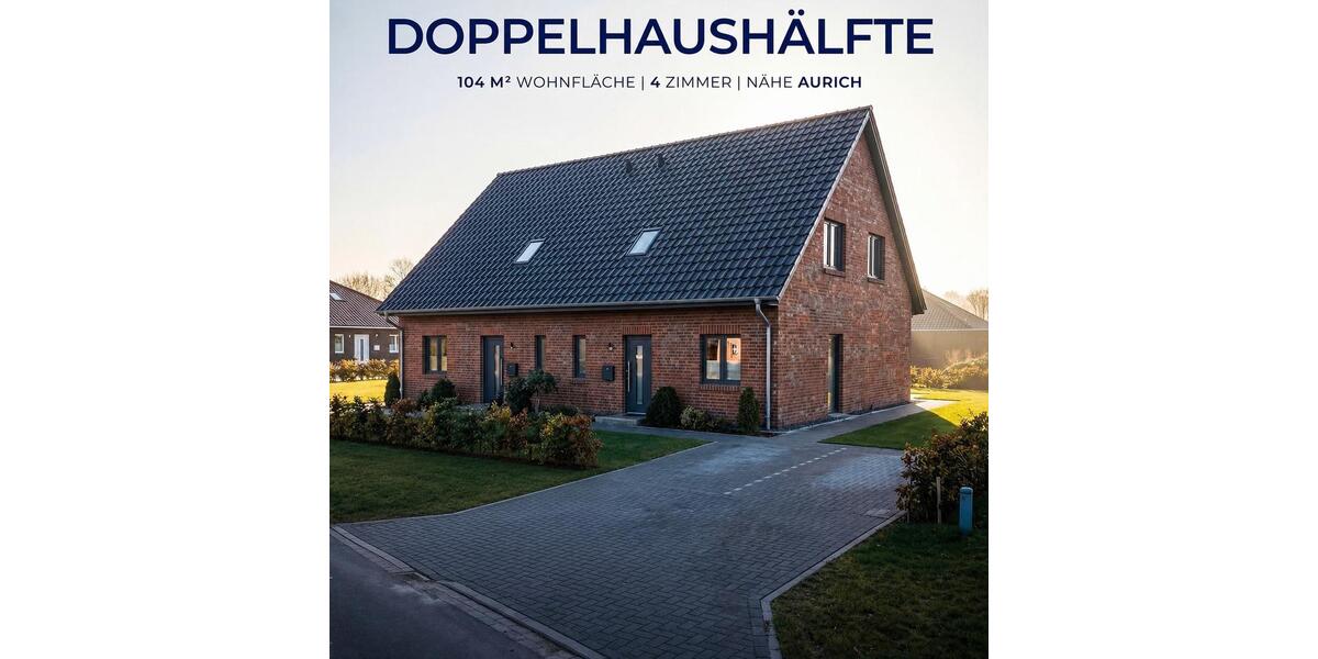 Doppelhaushälfte Aurich Egels und Wallinghausen - 4 Zimmer, 104 m&sup2;, 1.250&euro; | Angebot:26568360