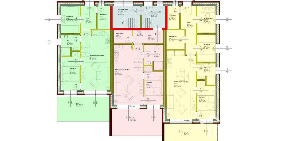 Etagenwohnung Hage Blandorf-Wichte - 2 Zimmer, 61 m&sup2;, 245.000&euro; | Angebot:25689946