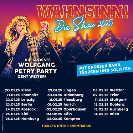 WAHNSINN! Die Show 2027 28.02.2027 Sparkassen-Arena Aurich