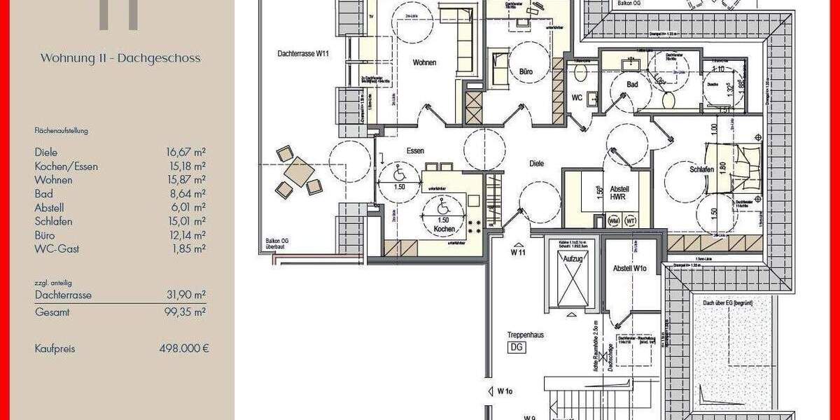 Etagenwohnung Emden Larrelt - 3 Zimmer, 99 m&sup2;, 498.000&euro; | Angebot:25727347
